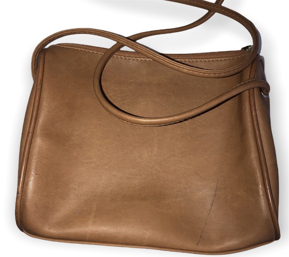 Tan Faux Leather Crossbody Bag - Picture 3 of 4